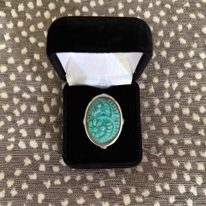 Carved Turquoise Jardin Ring